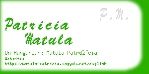patricia matula business card